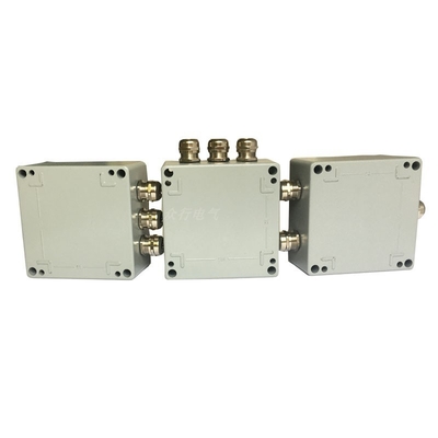 3 Wege wasserdichte Aluminium-Verteilschachtel mit PT2.5 Din Bahnterminalblöcken 120*120*82mm