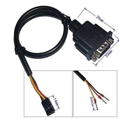 Subventions-Verbindungsstück RS232 Serien-RXD TXD DB9 D Boden-Hafen zu 3 Stiftanschlüsse Exapansions-Kabel