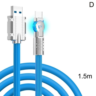 Superaufladungskabel 180° drehbare 120w USB-Art c-Schnelladungs-Kabel QC3.0 für Handys