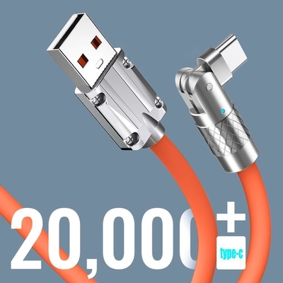 Superaufladungskabel 180° drehbare 120w USB-Art c-Schnelladungs-Kabel QC3.0 für Handys