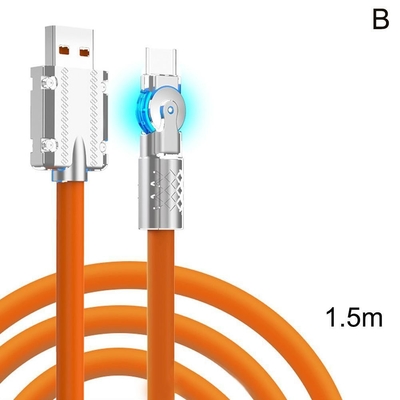 Superaufladungskabel 180° drehbare 120w USB-Art c-Schnelladungs-Kabel QC3.0 für Handys