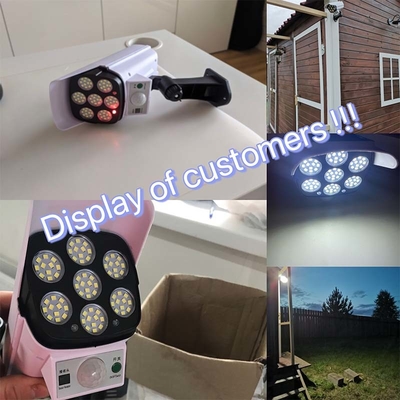 2 in 1 helle Solarsicherheits-blinder Kamera-Bewegungs-Sensor-Solarwand-Lampe im Freien wasserdicht