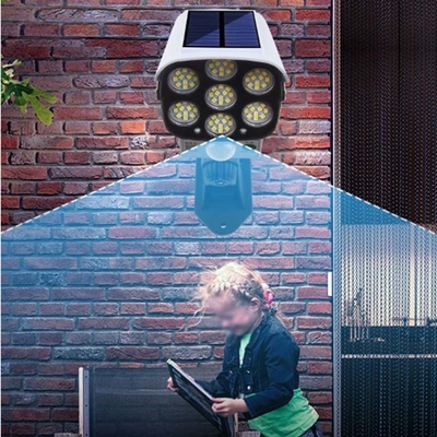 2 in 1 helle Solarsicherheits-blinder Kamera-Bewegungs-Sensor-Solarwand-Lampe im Freien wasserdicht