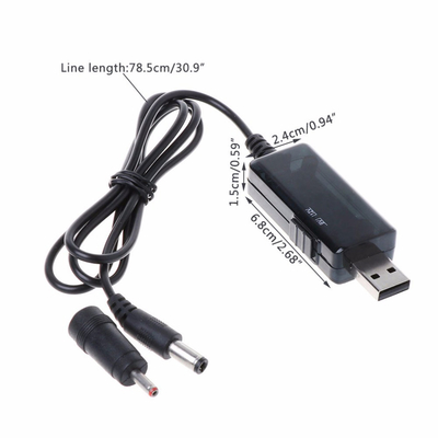 USB zu DC-Stromkabel 5V 9V 12V zum Stecker-Verbindungsstück-Adapter DCs Jack Charging Cable Power Cord