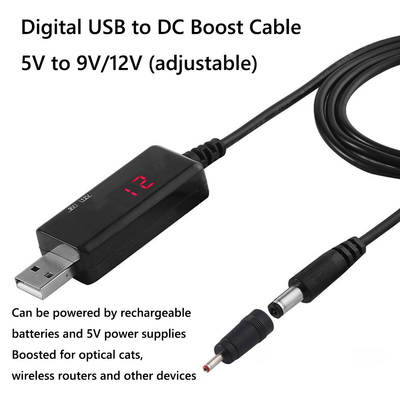 USB zu DC-Stromkabel 5V 9V 12V zum Stecker-Verbindungsstück-Adapter DCs Jack Charging Cable Power Cord