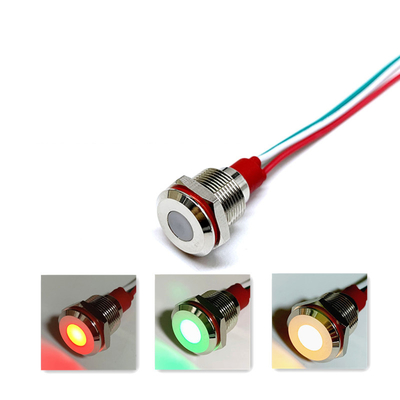 Farbe RGB drei führte Anzeigelampen-wasserdichte Signal-Pilot-Lamp With Cable-Verbindungsstücke 12-24V