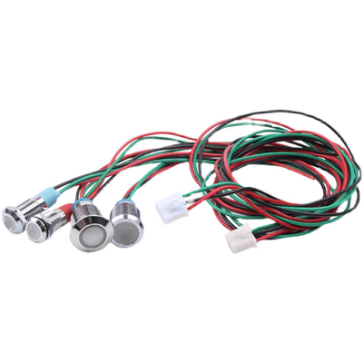 Farbe RGB drei führte Anzeigelampen-wasserdichte Signal-Pilot-Lamp With Cable-Verbindungsstücke 12-24V