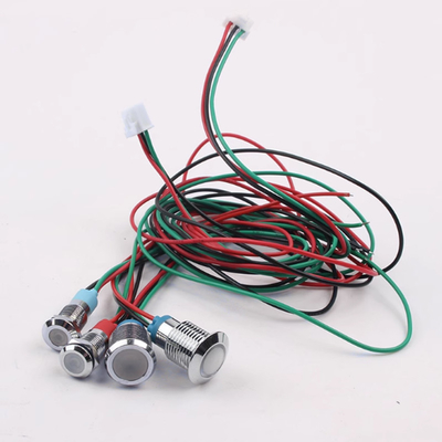 Farbe RGB drei führte Anzeigelampen-wasserdichte Signal-Pilot-Lamp With Cable-Verbindungsstücke 12-24V