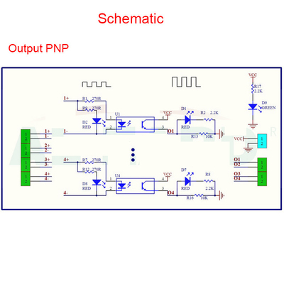 Signal-Konverter-Verteiler TTLs HTL verschalen 8 Möglichkeiten für PLC NPN, oder PNP 1.8V 3.3V 5V 12V 24V gab ein