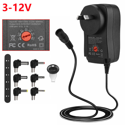 Universaladapter der Stromversorgungs-30W justierbarer Wechselstrom zum Universalladegerät-Adapter DCs 3V/4.5V/6V/7.5V/9V/12V 1.5A