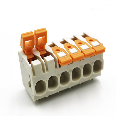 7.5mm Neigungs-Doppelreihen-Stoß im Frühjahr, der PWB-Verteiler 27A 300V quetschverbindet