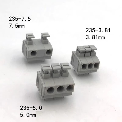 5.0mm Neigung Screwless-Frühlings-Klammern-Verteiler Jointable