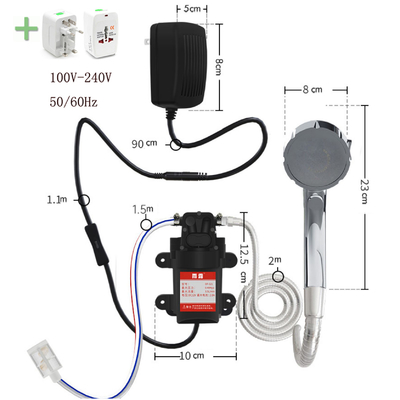 kampierende Duschhandausrüstung des Auto-12V mit Wasser-Pumpen-Waschmaschinen-Handhahn-Satz