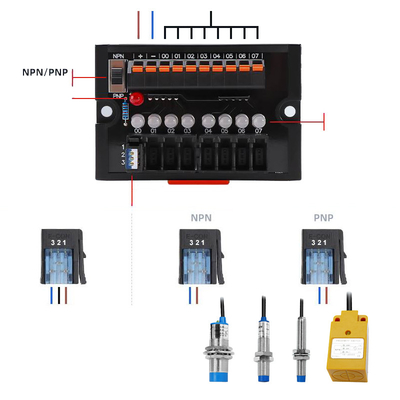 Proximity Switch Signal Sensor Verkabelung Distributionsterminal Blöcke Breakout Board 8 Wege