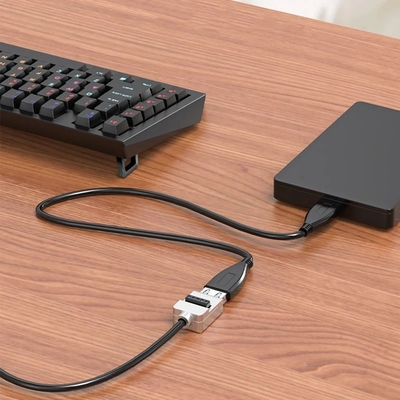 Metallgehäuse USB Männlich oder weiblich Jack zu 5-Pin-Schraub-Terminalblöcke Steckverbinder Adapter