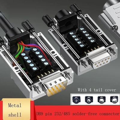 Metallgehäuse DB9 D Sub 9 Pin RS232 Serienanschlussanschlüsse zu Terminalblöcken Adapter bis 10A
