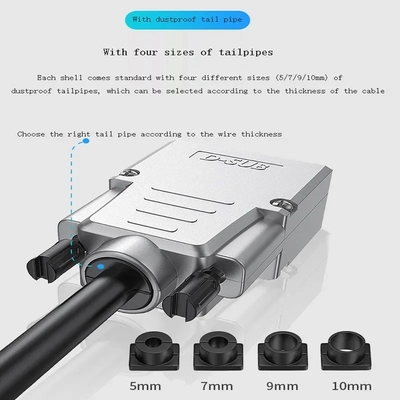 Metallgehäuse DB9 D Sub 9 Pin RS232 Serienanschlussanschlüsse zu Terminalblöcken Adapter bis 10A