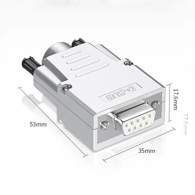Metallgehäuse DB9 D Sub 9 Pin RS232 Serienanschlussanschlüsse zu Terminalblöcken Adapter bis 10A