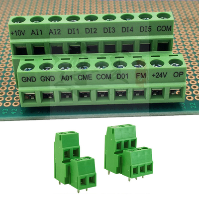 5.08mm / 0.2&quot; Doppelreihe PCB-Schraubendurchschlussverbindung mit Druckmarker-Service
