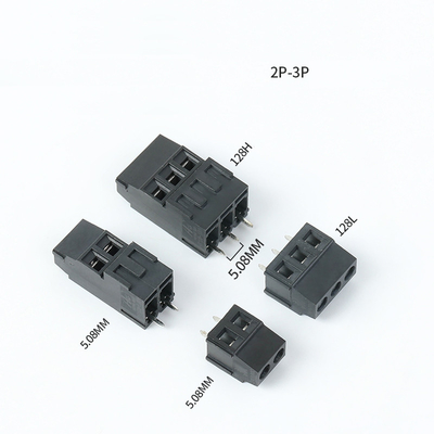 5.08mm / 0.2&quot; Pitch PCB-Anschlüsse Schwarze Schraube Endgerät Blöcke 2P 3P Kombination Doppelreihe