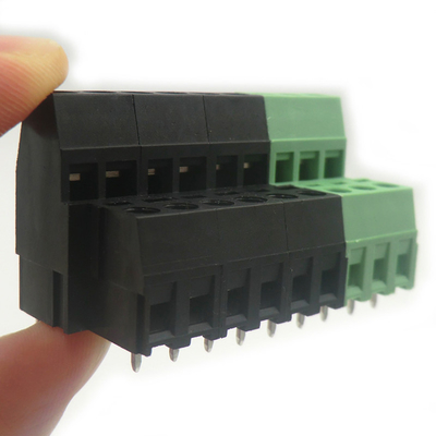 5.08mm / 0.2&quot; Pitch PCB-Anschlüsse Schwarze Schraube Endgerät Blöcke 2P 3P Kombination Doppelreihe