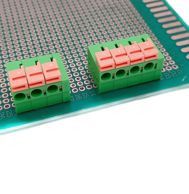 Frühlings-Verteiler-horizontaler verdrahtender Eintritt 5.08mm Neigung PWBs Screwless