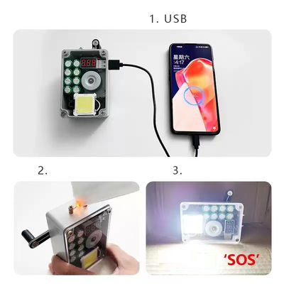 Handgenerator-Box Notstrombank USB-Telefonladegerät Zünder Manuelle Stromversorgung Zündung