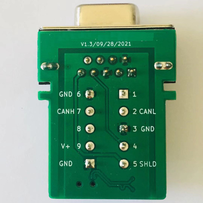 CAN OPEN Bus-Schnittstelle zu DB9 D Sub 9-Pin Adapter Kompatibel mit PCAN CIA Standard 120 Ohm eingebettet
