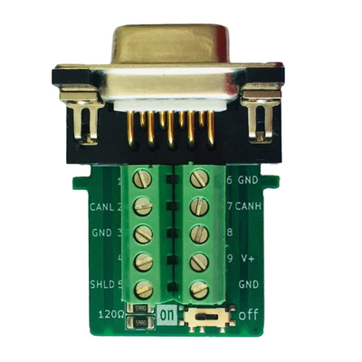 CAN OPEN Bus-Schnittstelle zu DB9 D Sub 9-Pin Adapter Kompatibel mit PCAN CIA Standard 120 Ohm eingebettet