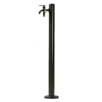 Schwarze Edelstahl-Standpipe Außen Bibcock Garten Wasserhähne Bewässerung Post