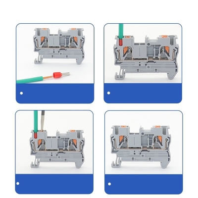 3 Wege wasserdichte Aluminium-Verteilschachtel mit PT2.5 Din Bahnterminalblöcken 120*120*82mm