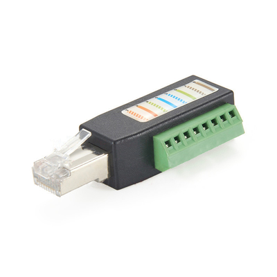 RJ45 Netzwerkstecker Männlicher Anschluss an 8-Pin-Schrauben-Terminalblöcke Adapter für Campbell Datalogger-Geräte