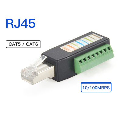 RJ45 Netzwerkstecker Männlicher Anschluss an 8-Pin-Schrauben-Terminalblöcke Adapter für Campbell Datalogger-Geräte