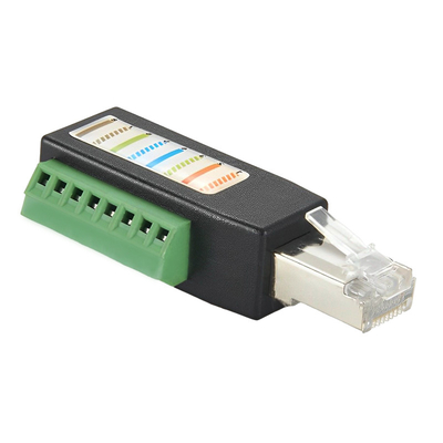 RJ45 Netzwerkstecker Männlicher Anschluss an 8-Pin-Schrauben-Terminalblöcke Adapter für Campbell Datalogger-Geräte