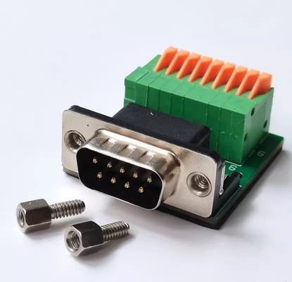 Serienadapter Pin Female Males RS232 DB9 D Subventions-9 zum Schraubklemme-Klemmenblock-Ausbruch-Brett ohne Abdeckung