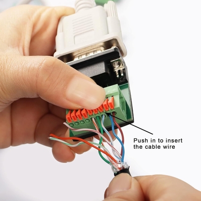 Serienadapter Pin Female Males RS232 DB9 D Subventions-9 zum Schraubklemme-Klemmenblock-Ausbruch-Brett ohne Abdeckung