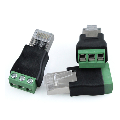 RJ45 Männlich bis RS485 3 Pins Schraubendurchstecker Anschlussspalter