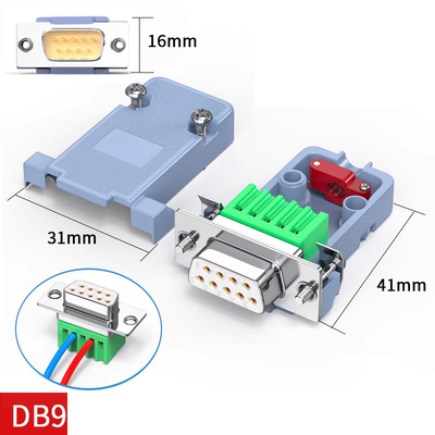 D-Vor- Verbindungsstück Stift 15 DB9 RS232 9 Pin Male Female DB15 VGA Plastik-Hood Cover Backshell
