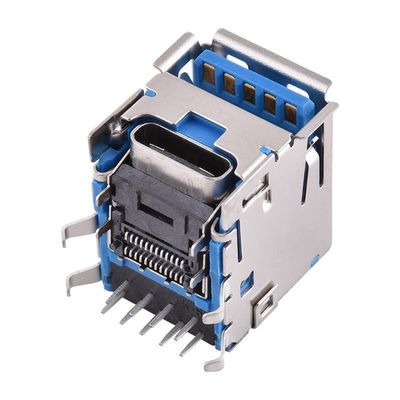 Dual-Port USB 3.0 Typ A Typ-C Weibliche Steckdose Jack PCB-Board-Anschluss für Laptop-Computer