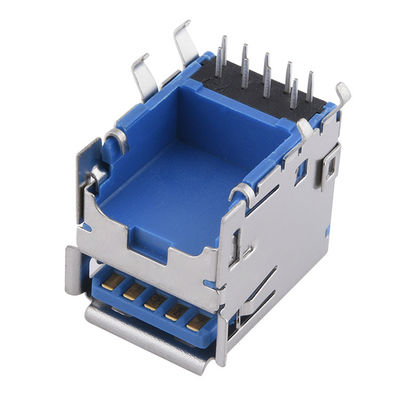 Dual-Port USB 3.0 Typ A Typ-C Weibliche Steckdose Jack PCB-Board-Anschluss für Laptop-Computer