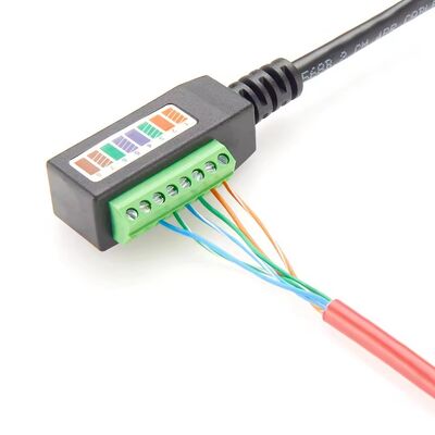 RJ45-Frauen-zu-Solderlos-Terminal-Blockkabel 20 cm für Sicherheits-CCTV-Videolösung