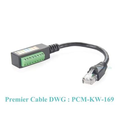 RJ45-Frauen-zu-Solderlos-Terminal-Blockkabel 20 cm für Sicherheits-CCTV-Videolösung
