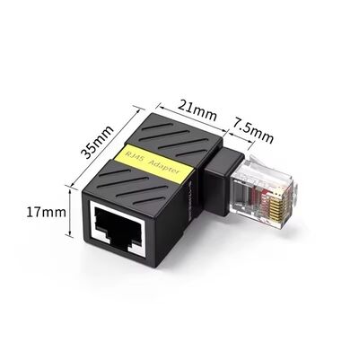 Netzwerk RJ45 Adapter Buchse auf Stecker Cat6A 360 Grad Drehung für LAN Ethernet Netzwerk