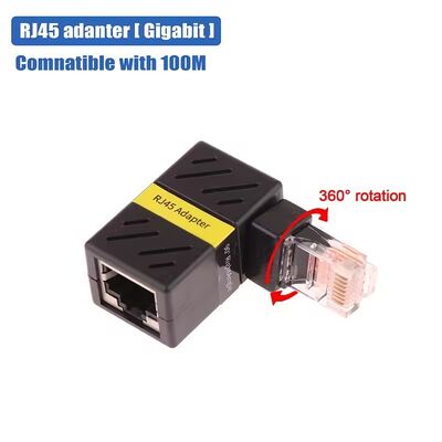 Netzwerk RJ45 Adapter Buchse auf Stecker Cat6A 360 Grad Drehung für LAN Ethernet Netzwerk