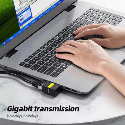 Netzwerk RJ45 Adapter Buchse auf Stecker Cat6A 360 Grad Drehung für LAN Ethernet Netzwerk