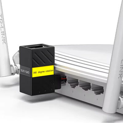 Netzwerk RJ45 Adapter Buchse auf Stecker Cat6A 360 Grad Drehung für LAN Ethernet Netzwerk