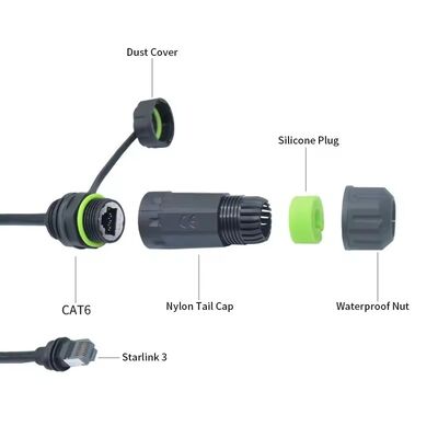 250 mm Starlink Ethernet Adapter Gen 3 Mini, Starlink Erweiterungskabel zum RJ45-Kopplung