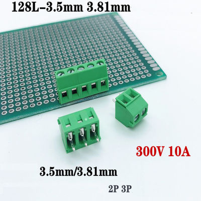 3.81mm Neigung PWB brachte Schraubklemme-Klemmenblöcke 2P 3P verbunden an
