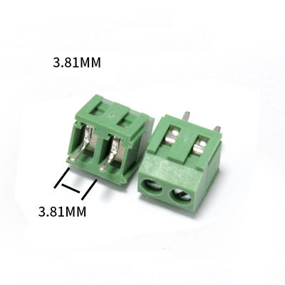 3.81mm Neigung PWB brachte Schraubklemme-Klemmenblöcke 2P 3P verbunden an