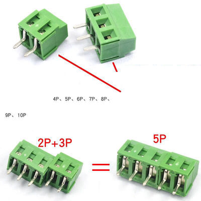 5.08mm Neigung PWB brachte Schraubklemme-Klemmenblöcke an, die 2P 3P Mehrfarben verband